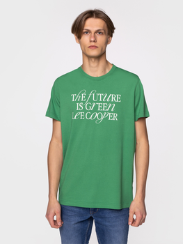 Koszulka męska bawełniana Lee Cooper FUTURE-1010 3XL Zielona (5904347387990)