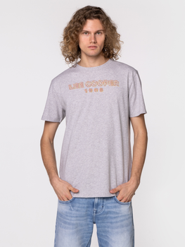 Koszulka męska bawełniana Lee Cooper LC BLOCK2-1010 2XL Szara (5904347388430)