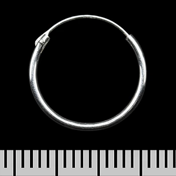 Сережки срібні, кільце з родієвим покриттям (eas-007) (00000002172)
