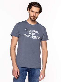 Koszulka męska bawełniana Lee Cooper LONDON10-2410 M Szara (5904347395414)