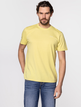 Koszulka męska bawełniana Lee Cooper OBUTCH-875 XL Żółta (5904347395094)