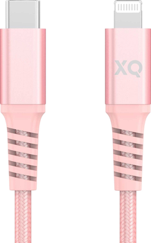 Kabel Xqisit NP Cotton Braided USB Type-C - Lightning 2 m Pink (4029948221953)