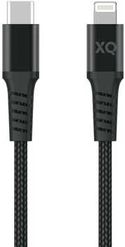 Kabel Xqisit Nylon Braided USB Type-C - Lightning 2 m Black (4029948221946)