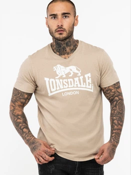 Футболка чоловіча Lonsdale ST. ERNEY 114081-4040 L Sand/White (4255581520577)