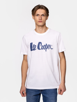 Koszulka męska bawełniana Lee Cooper SCRIPT5-2405 XL Biała (5904347396107)