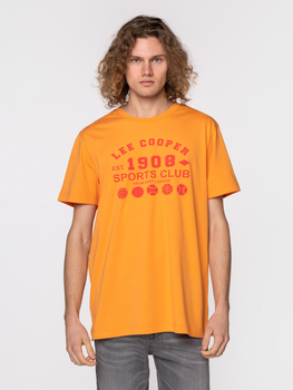 Koszulka męska bawełniana Lee Cooper SPORTS CLUB -1010 XL Pomarańczowa (5904347388256)