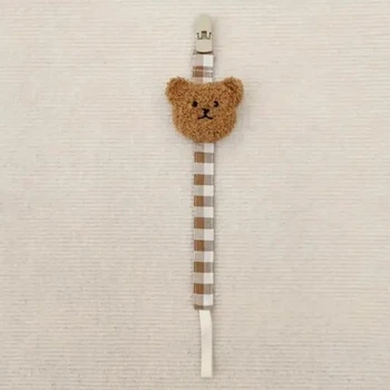 Тримач / затискач / кліпса для пустушки, дитячої соски "Teddy", коричневий (82265949)