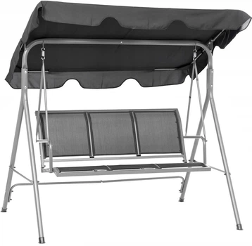Качель с накрытием 3-местная Funfit Komfort 180 см Graphite, 2856