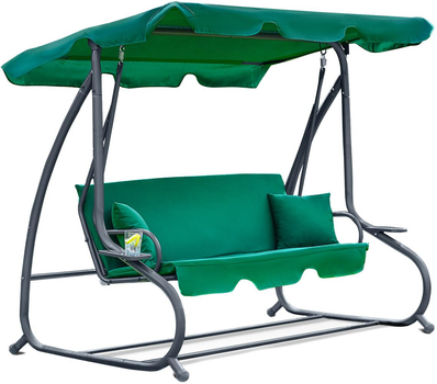 Качель с накрытием 3-местная Funfit Relax 230 см Green, 181