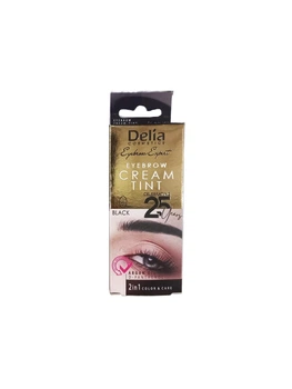 Крем-краска для бровей Delia cosmetics с аргановым маслом Черная 15 мл (113821)