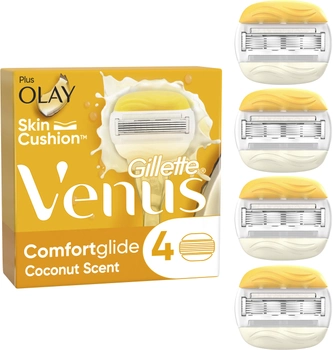 Змінні картриджі для гоління Venus ComfortGlide Olay жіночі з кокосом 4 шт (7702018267651)