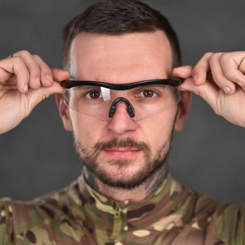Защитные очки с прозрачными линзами размер универсальный