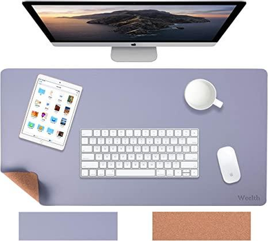 Двухсторонний коврик для мыши Weelth Office Desk Pad из натуральной пробки и кожи 80X40 СМ