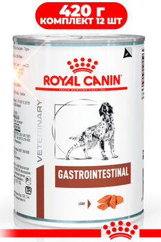 Влажный корм Royal Canin Gastrointestinal Low Fat Dog диетический корм для собак 420г КОМПЛЕКТ 12 шт