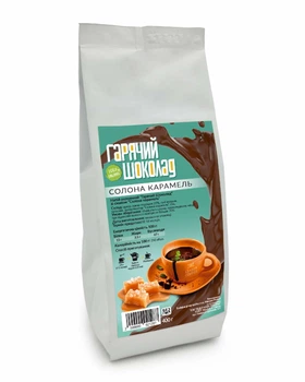 Горячий шоколад ТМ "LEADERCOFFEE" Солёная карамель, 400г