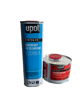 Лак акриловий супершвидкий U-Pol hs 3:1 Super Fast 1 л + затверджувач 330 мл S2086/1