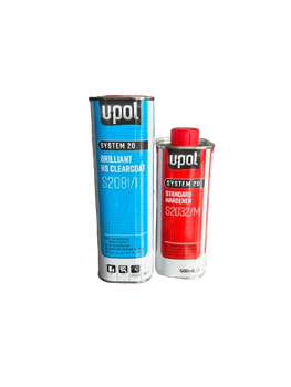 Лак акриловий прозорий U-Pol hs 2:1 1 л + затверджувач 500 мл S2081/1