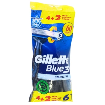 Станки для гоління Gillette Blue 3 6шт Smooth