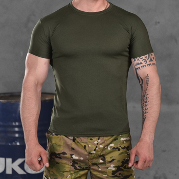 Мужская потоотводящая футболка Coolpass олива размер M