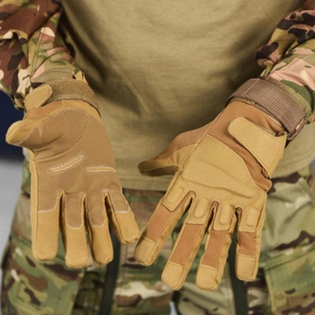 Износостойкие Перчатки Standart с усиленной зоной ладоней и пальцев койот размер 2XL