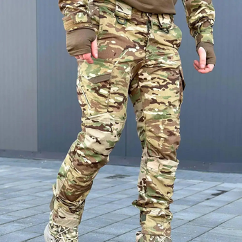 Легкі Чоловічі Штани з посиленими колінами мультикам розмір 3XL