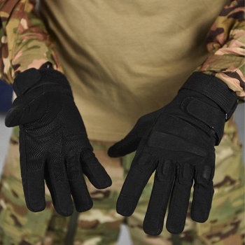 Износостойкие Перчатки Standart с усиленной зоной ладоней и пальцев черные размер 2XL