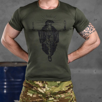 Потоотводящая мужская футболка Odin Coolmax с принтом Maria олива размер M