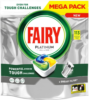 Капсули для посудомийних машин Fairy Platinum Лимон 113 шт (8700216308212)
