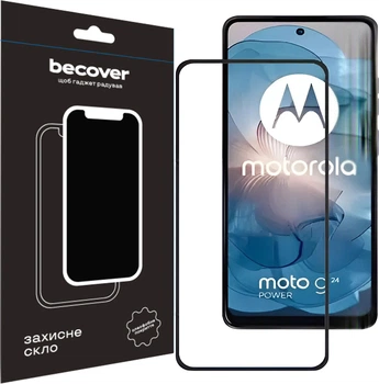 Захисне скло BeCover для Motorola Moto G24/G24 Power Black (BC_710716)