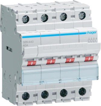 Rozłącznik obciążenia Hager 4-polowy 40 A 400 V (B) (3250615510198)