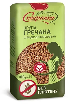 Крупа гречневая ядрица быстрого приготовления без глютена Сквирянка 800 г х 6 шт