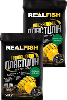 Пластилін Real Fish Тим'ян-Чеснок 0.5 кг 2 упаковки (482002688171313)