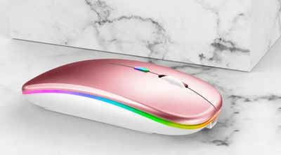 Безпровідна мишка Apple style ROSE 2.4 + bluetooth (вбудований акумулятор)