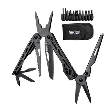 Мультитул ножницы Xiaomi Nextool Black Knight с набором бит (NE20044) Универсальные плоскогубцы 11 в 1