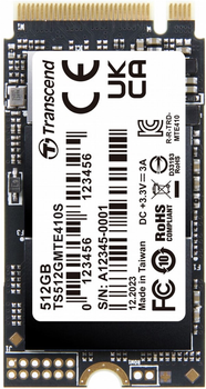 Dysk SSD Transcend 512GB M.2 PCI Express 4.0 x4 3D NAND TLC (TS512GMTE410S)