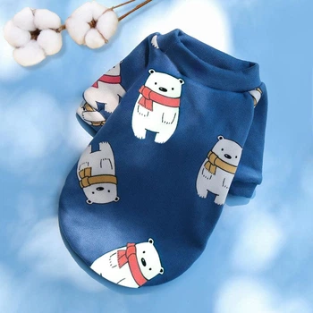 Пуловер для котов и кошек Pet Style "Медведи 2" Синий XL