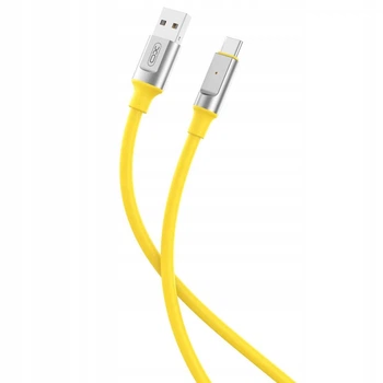 Кабель силіконовий м'який XO Type-C NB251 Liquid Silicone 6A 1 метр жовтий