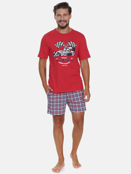 Piżama (T-shirt + szorty) męska Doctor Nap PMB.5353 XXL Czerwona (5902701195168)