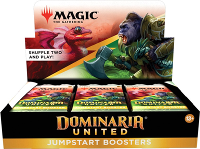 Zestaw akcesoriów do gry planszowej Wizards of the Coast Magic the Gathering Dominaria United Jumpstart Booster Box 18 szt (0195166127613)