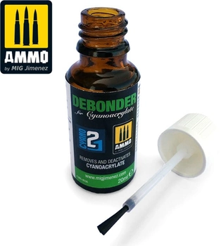 Rozpuszczalnik-oczyszczacz do kleju cyjanoakrylowego Debonder Ammo Mig 20 ml (8432074080367)