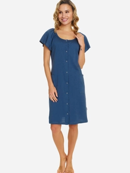 Нічна сорочка жіноча бавовняна Doctor Nap TCB.5359 S Темно-синя (5902701192761)