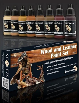 Zestaw farb Scale 75 Wood and Leather Paint 8 x 17 ml (8412548222547)