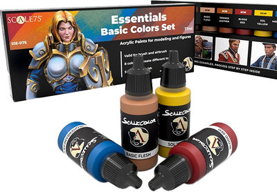 Набір акрилових фарб Scale 75 Essentials Basic Colors 8 x 17 мл (8435635304346)