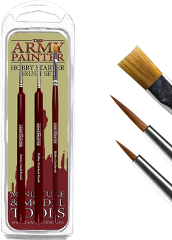 Zestaw pędzli The Army Painter Hobby Starter Brush 3 szt (5713799504400)