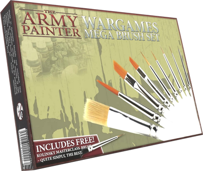 Zestaw pędzli The Army Painter Wargames Mega Brush 10 szt (5713799511309)