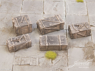 Декор Juweela Старі дерев'яні ящики Темні масштаб 1:45 10 шт (4260360089251)