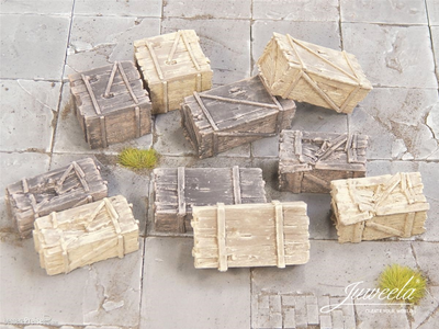 Декор Juweela Старі дерев'яні ящики Світлі та темні масштаб 1:45 10 шт (4260360089268)