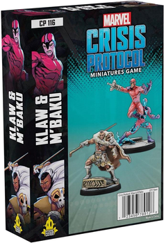 Набір фігурок для складання та розфарбовування Atomic Mass Games Marvel Crisis Protocol Klaw & MBaku 2 шт (0841333122713)