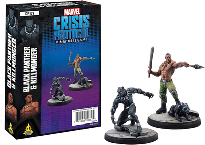 Набір фігурок для складання та розфарбовування Marvel Crisis Protocol Black Panther & Kilmonger 2 шт (0841333108625)