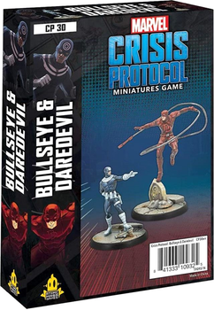 Zestaw figurek do złożenia i pomalowania Atomic Mass Games Marvel Crisis Protocol Bullseye & Daredevil 2 szt (0841333109325)